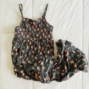 Cat & Jack girls heart print elasticated maxi dress